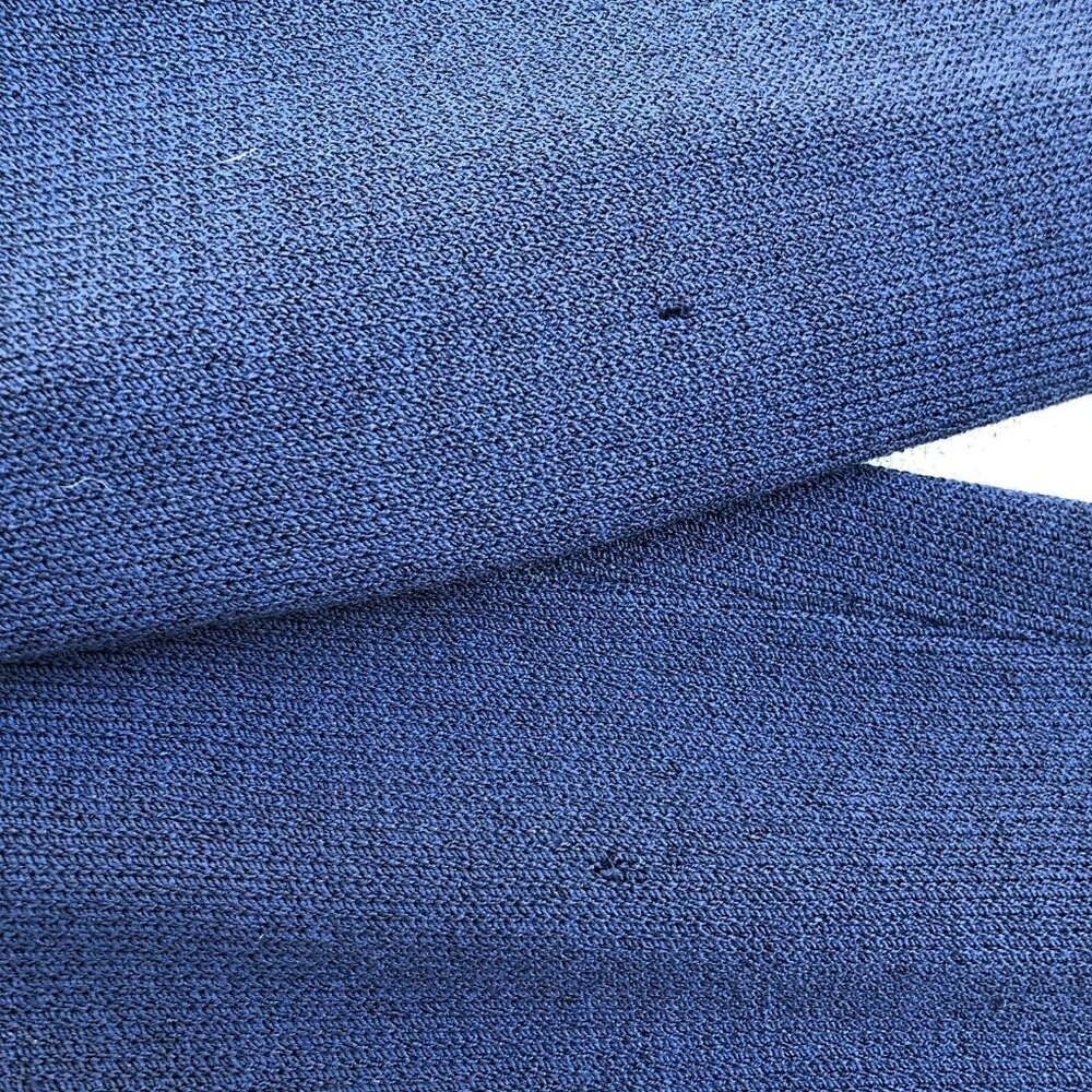 VTG ST JOHN Collection Marie Gray Santana Knit Jumpsuit Romper 2 Blue Designer - Picture 15 of 16